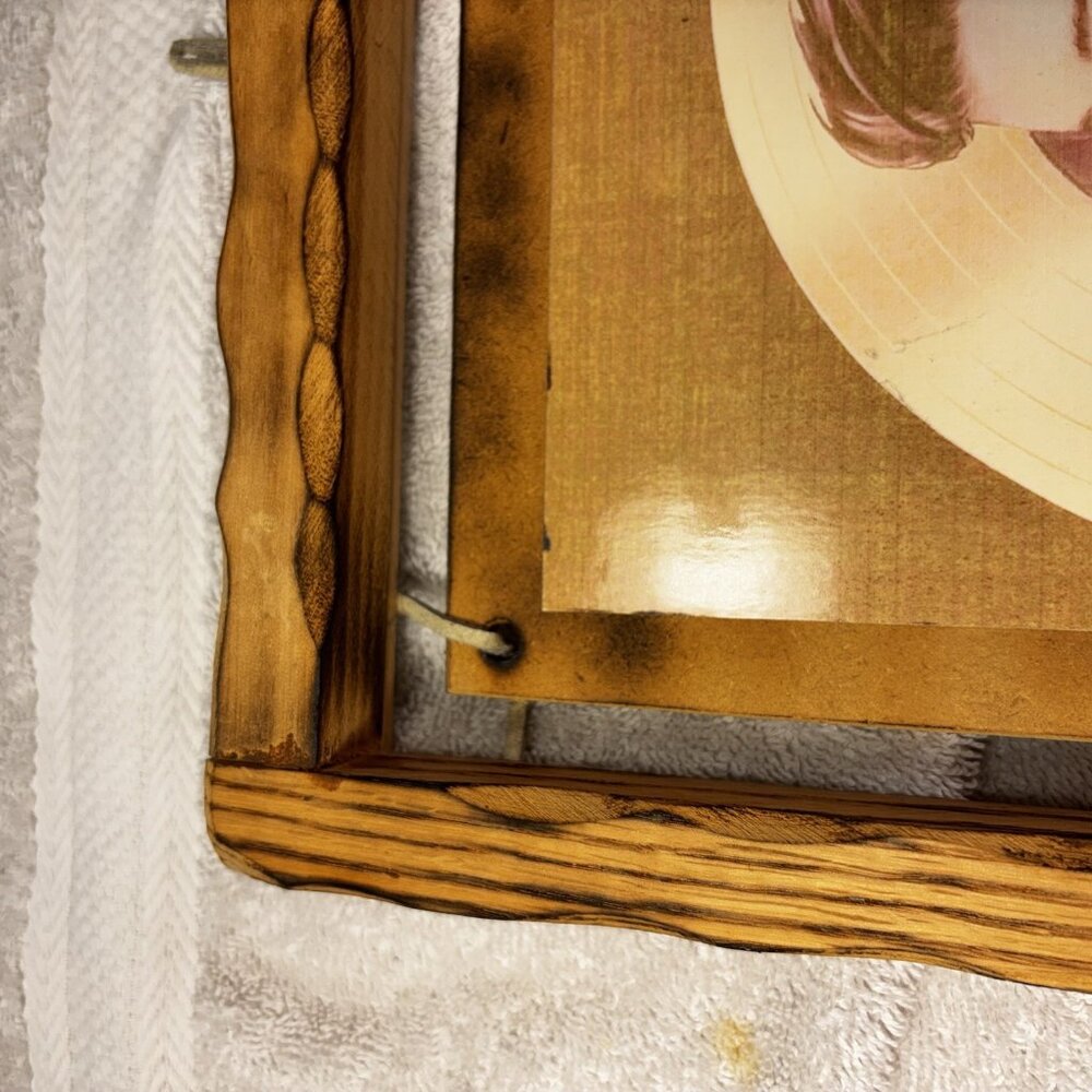 Elvis Picture Of 45 Record Mounted On Wood In Wooden Frame - Picture 5 of 16